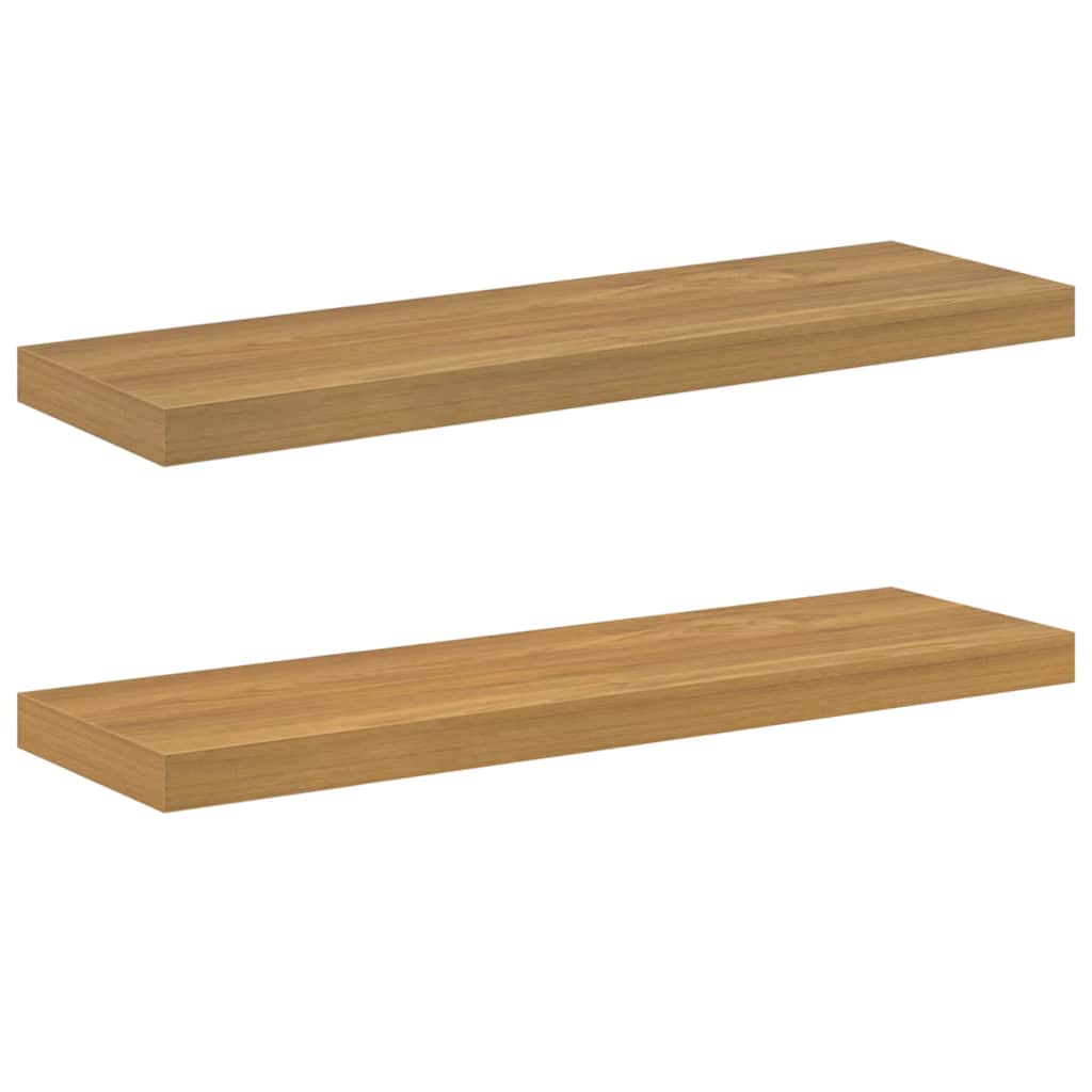 Vegghylle Veggmontert 2 stk. Brun 90 x 23,5 x 3,8 cm