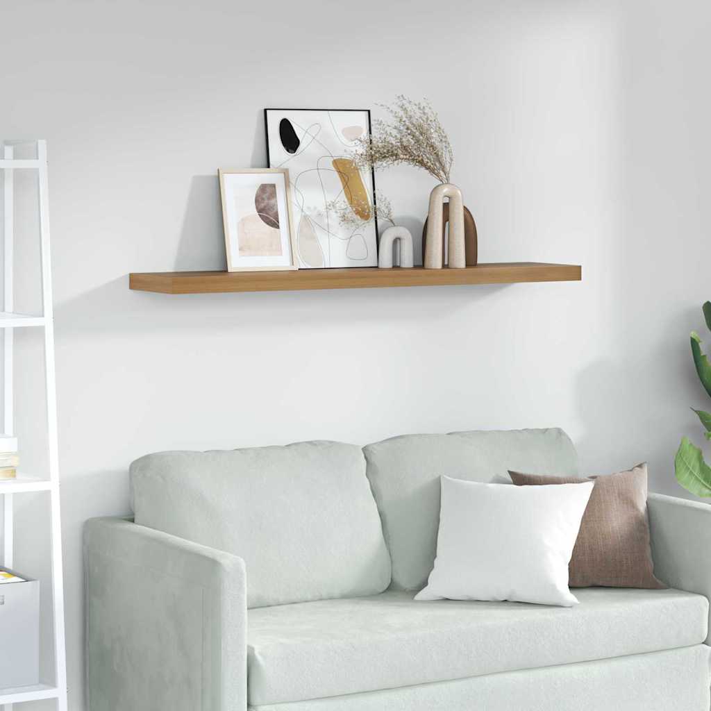 Vegghylle Veggmontert Brun 120 x 23,5 x 3,8 cm Konstruert tre