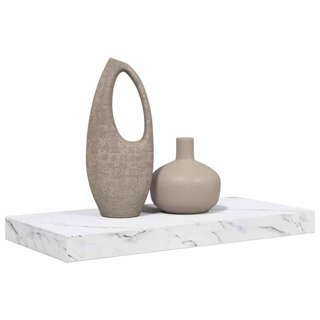 Vegghylle Veggmontert Hvit marmor 50 x 23,5 x 3,8 cm