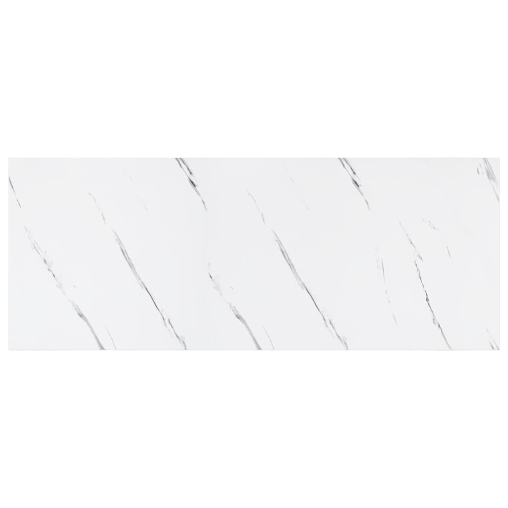 Vegghylle 2 pcs Hvit marmor 60 x 23,5 x 4 cm Konstruert tre