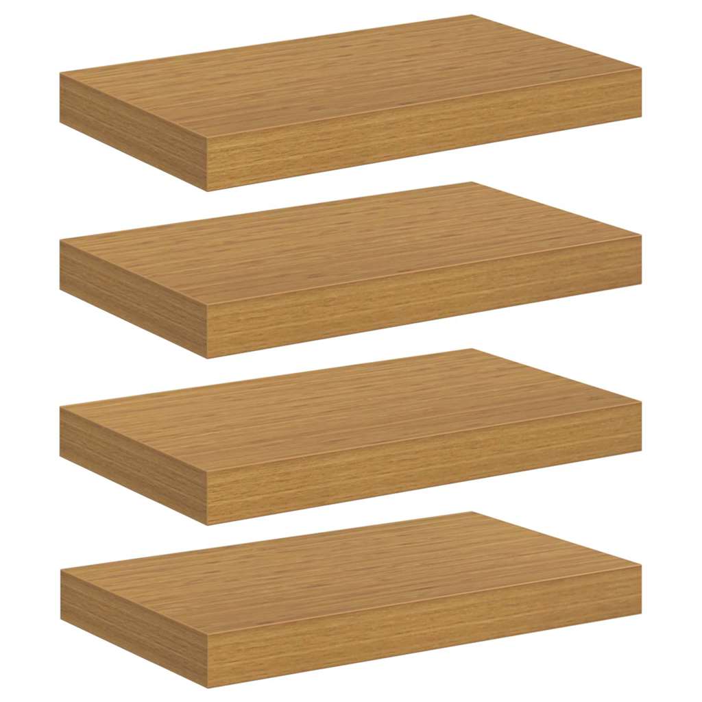 Vegghylle 4 pcs Beige 40 x 23,5 x 4 cm Konstruert tre