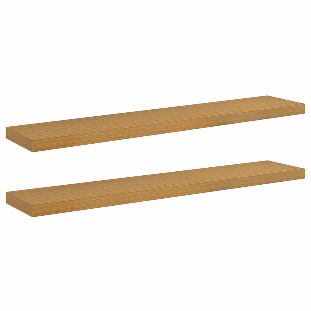 Vegghylle 2 pcs Beige 120 x 23,5 x 4 cm Konstruert tre