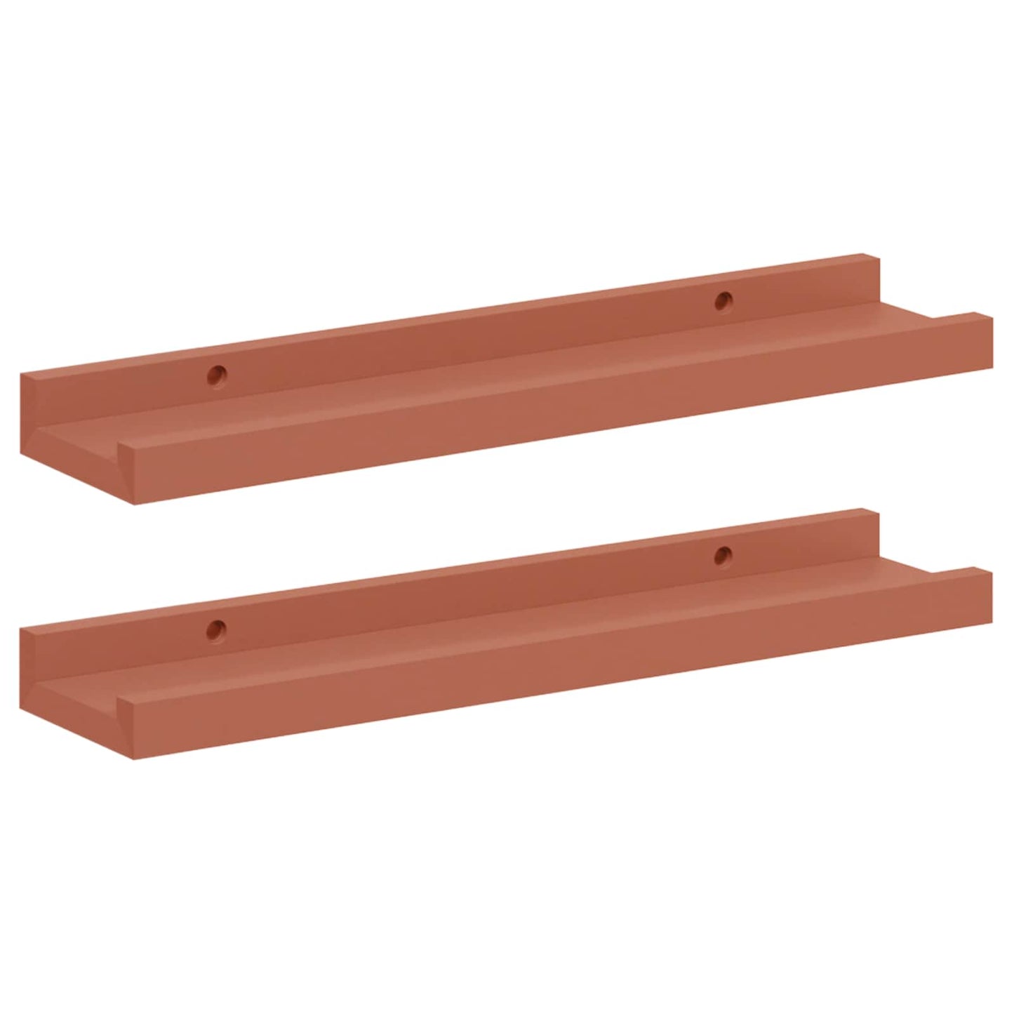 Vegghylle med hylle 2 pcs Rød 40 x 9 x 3 cm Konstruert tre