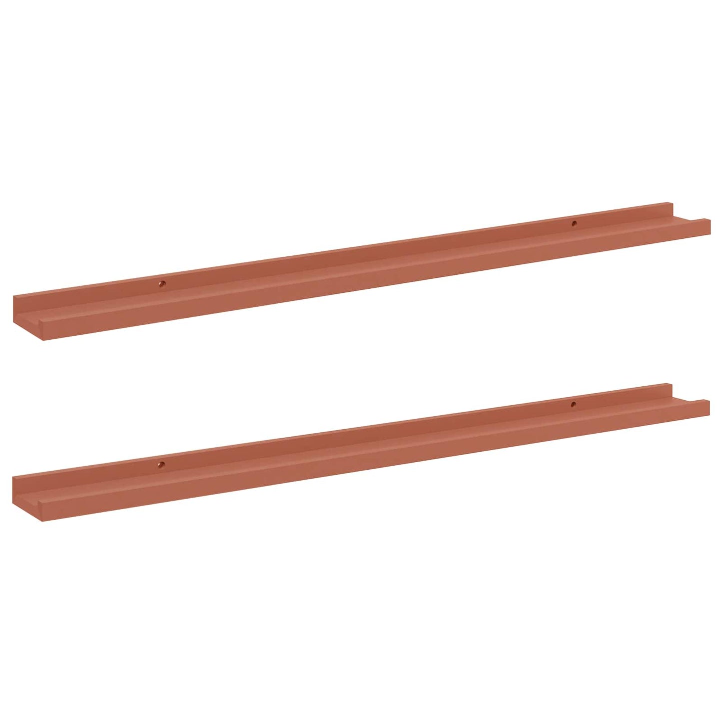 Vegghylle med hylle 2 pcs Rød 100 x 9 x 3 cm Konstruert tre