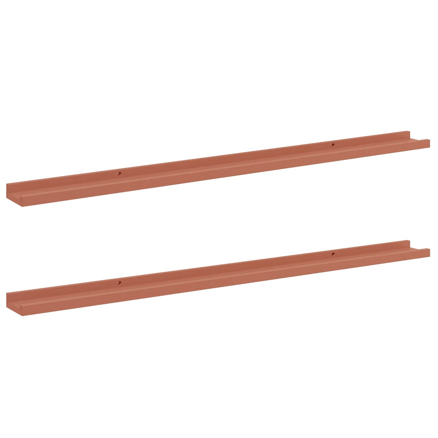 Vegghylle med hylle 2 pcs Rød 115 x 9 x 3 cm Konstruert tre