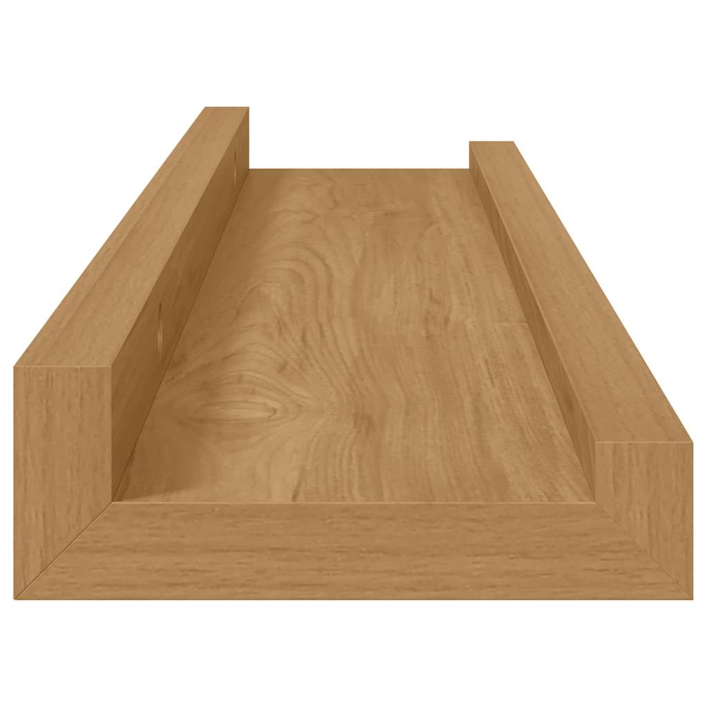 Vegghylle Veggmontert 2 pcs Brun 40 x 9 x 3 cm Konstruert tre