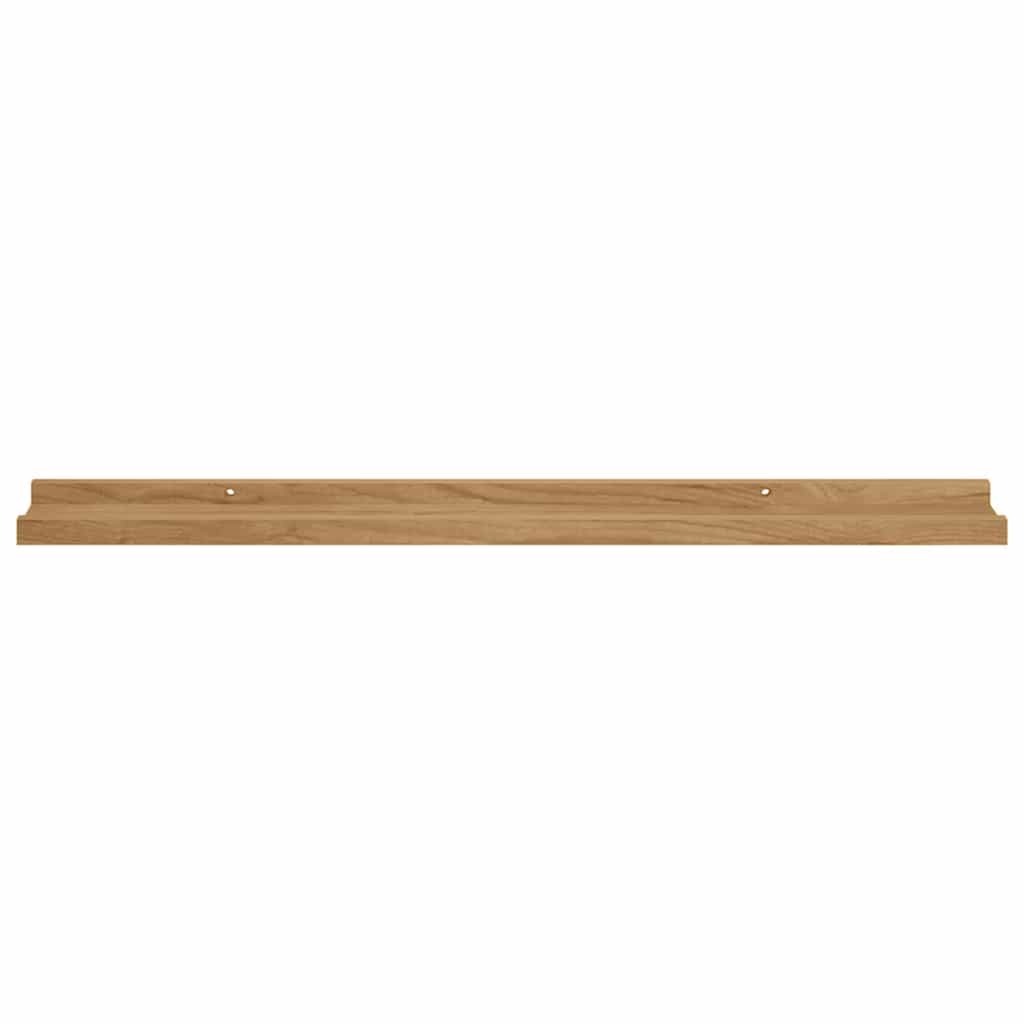 Vegghylle med hylle 2 pcs Brun 80 x 9 x 3 cm Konstruert tre