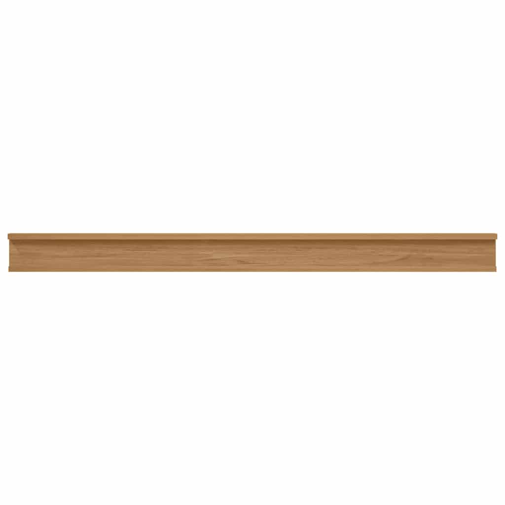 Vegghylle Veggmontert 2 stk. Brun 115 x 9 x 3 cm Konstruert tre