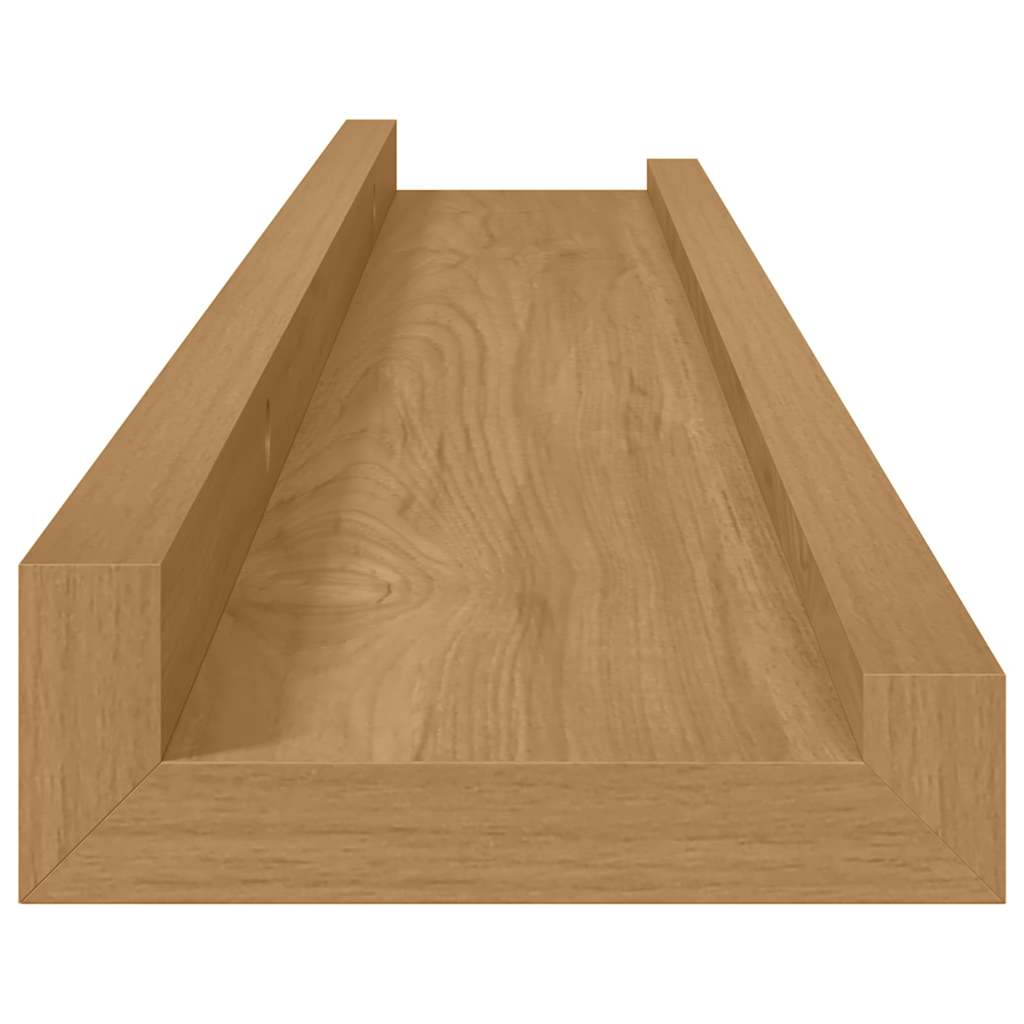 Vegghylle Veggmontert 4 stk. Brun 60 x 9 x 3 cm Konstruert tre