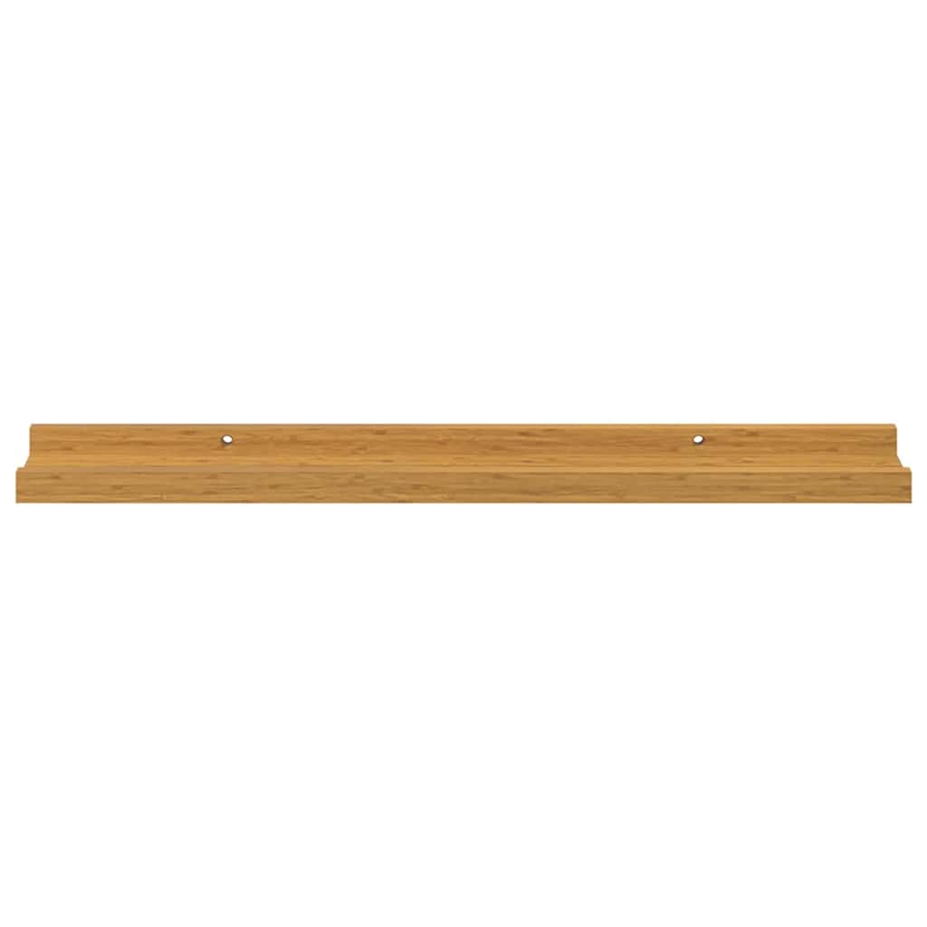 Vegghylle med hylle 2 pcs Beige 60 x 9 x 3 cm Konstruert tre