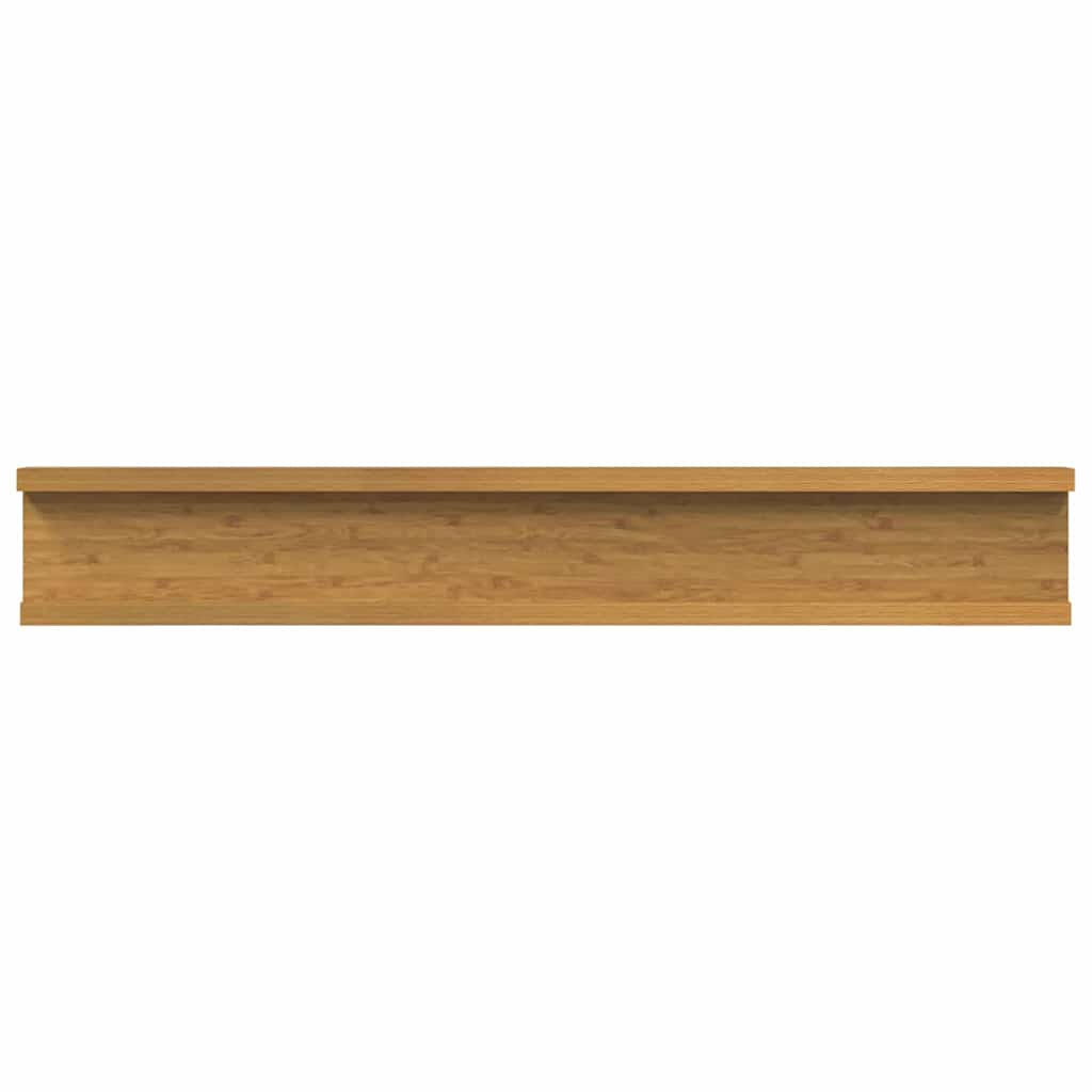 Vegghylle med hylle 2 pcs Beige 60 x 9 x 3 cm Konstruert tre