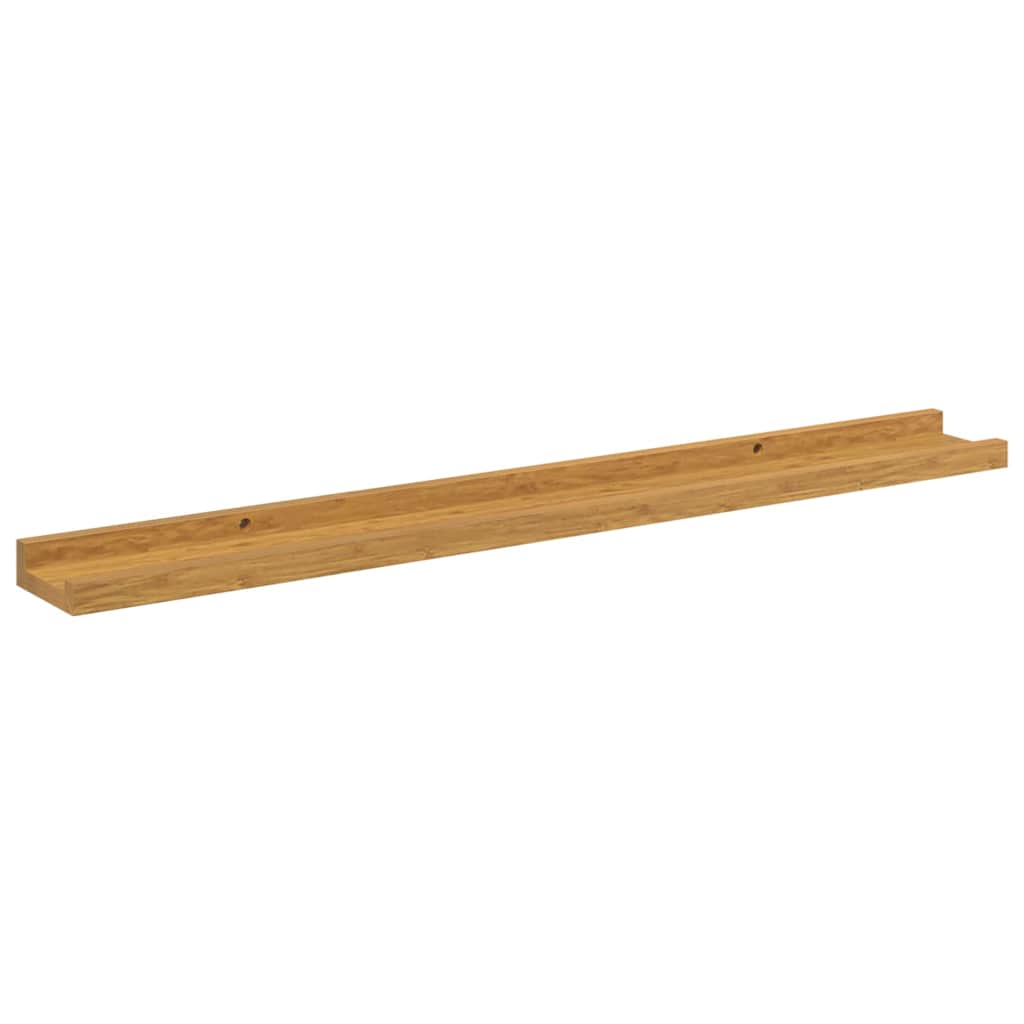 Vegghylle med hylle 2 pcs Beige 80 x 9 x 3 cm Konstruert tre
