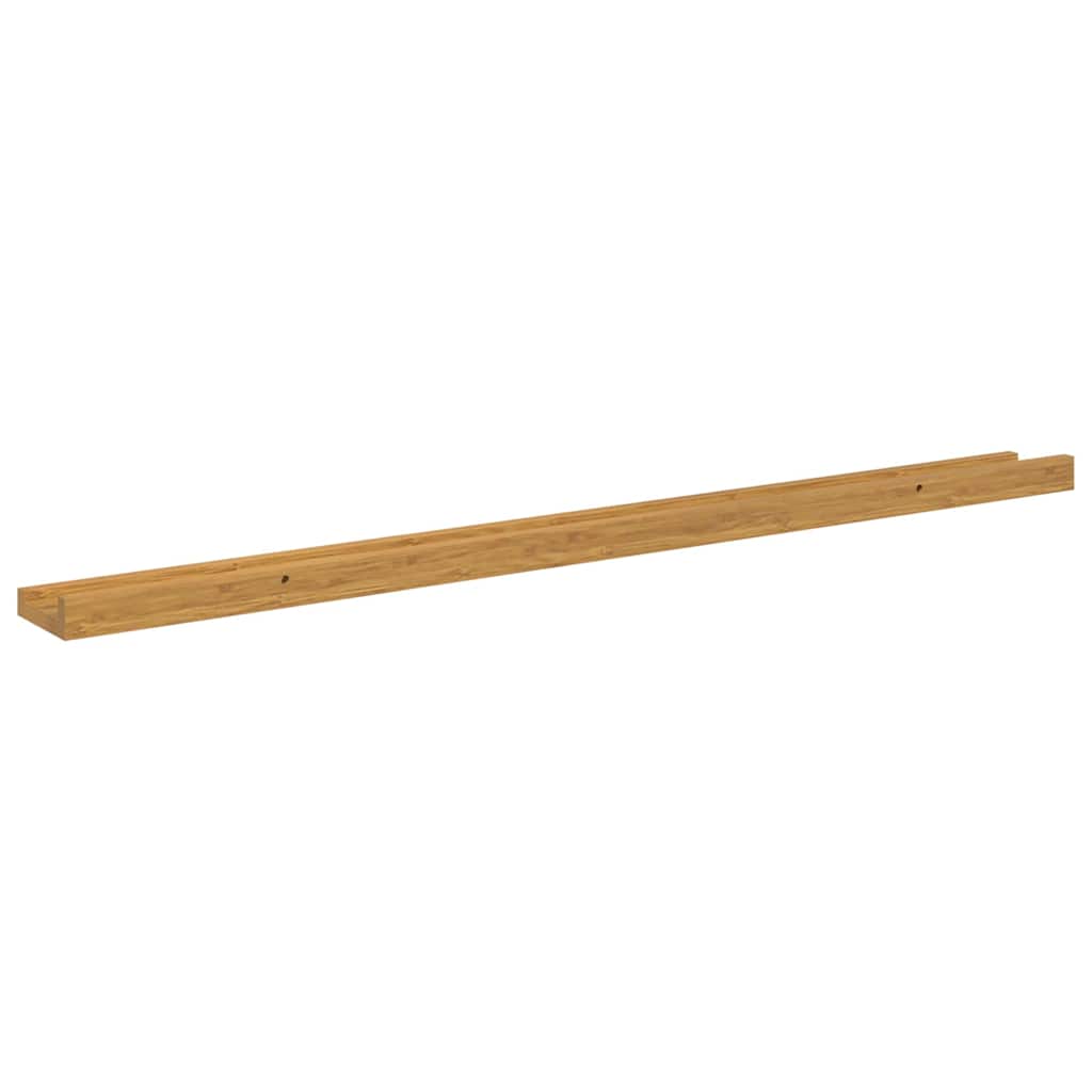 Vegghylle med hylle 2 pcs Beige 100 x 9 x 3 cm Konstruert tre