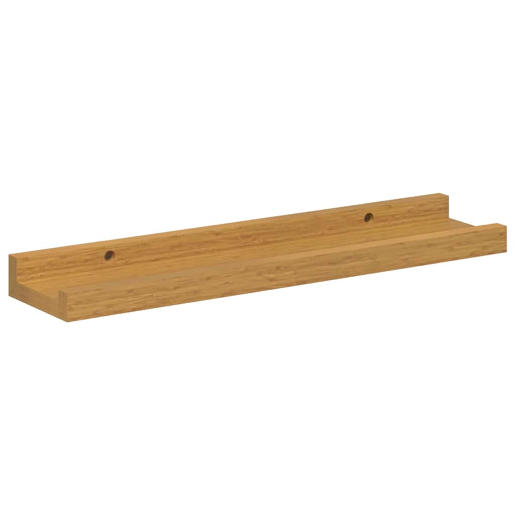 Vegghylle med hylle 4 pcs Beige 40 x 9 x 3 cm Konstruert tre