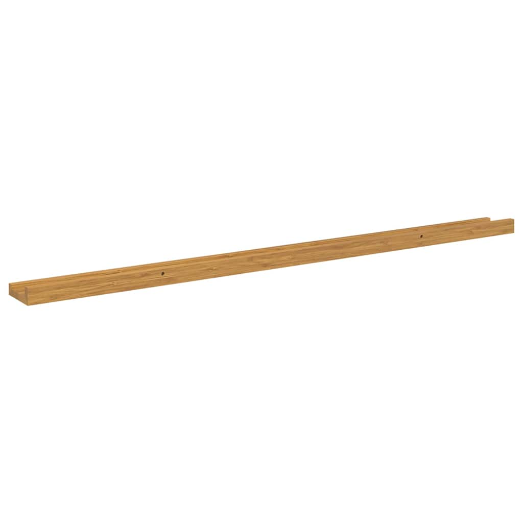 Vegghylle med hylle 4 pcs Beige 115 x 9 x 3 cm Konstruert tre