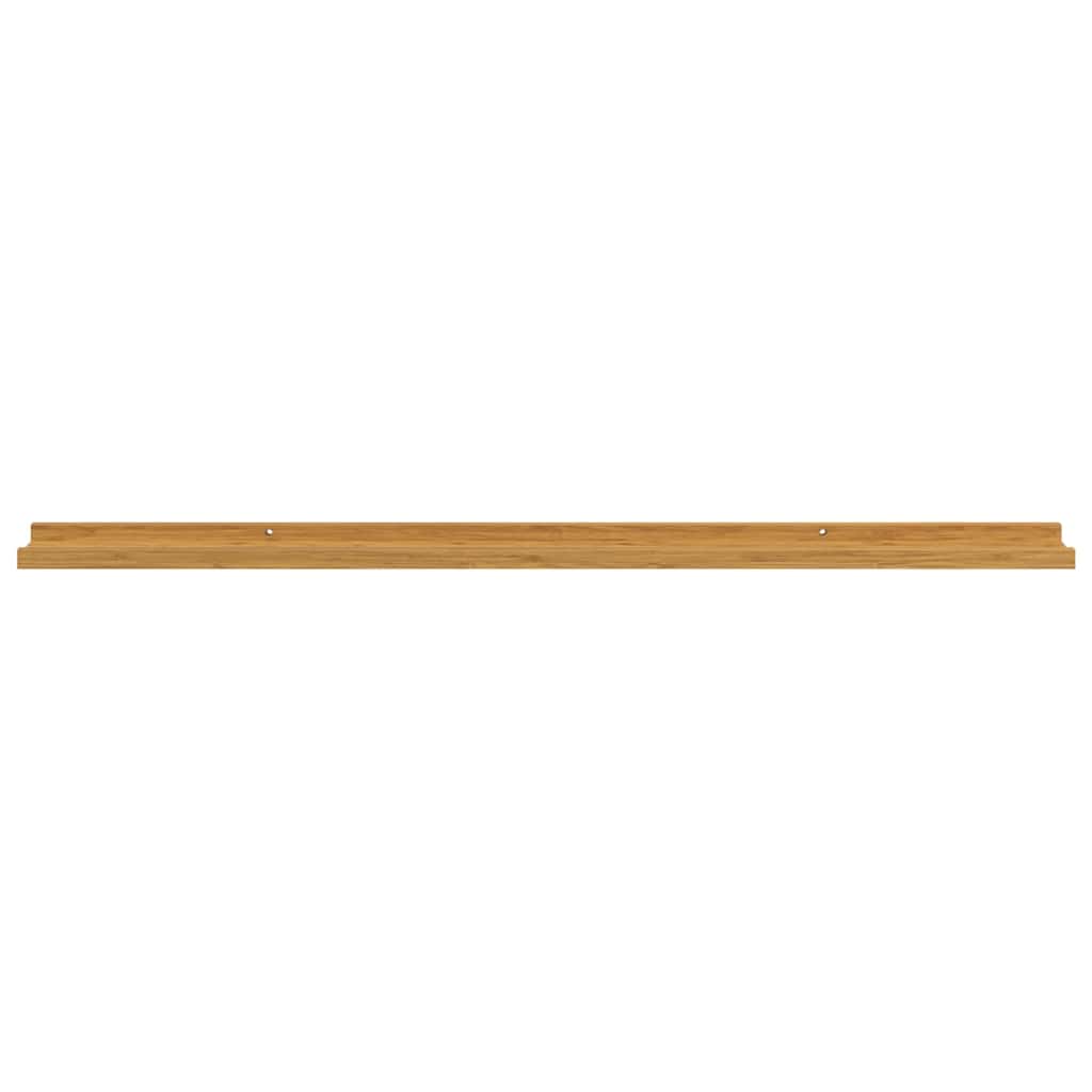 Vegghylle med hylle 4 pcs Beige 115 x 9 x 3 cm Konstruert tre