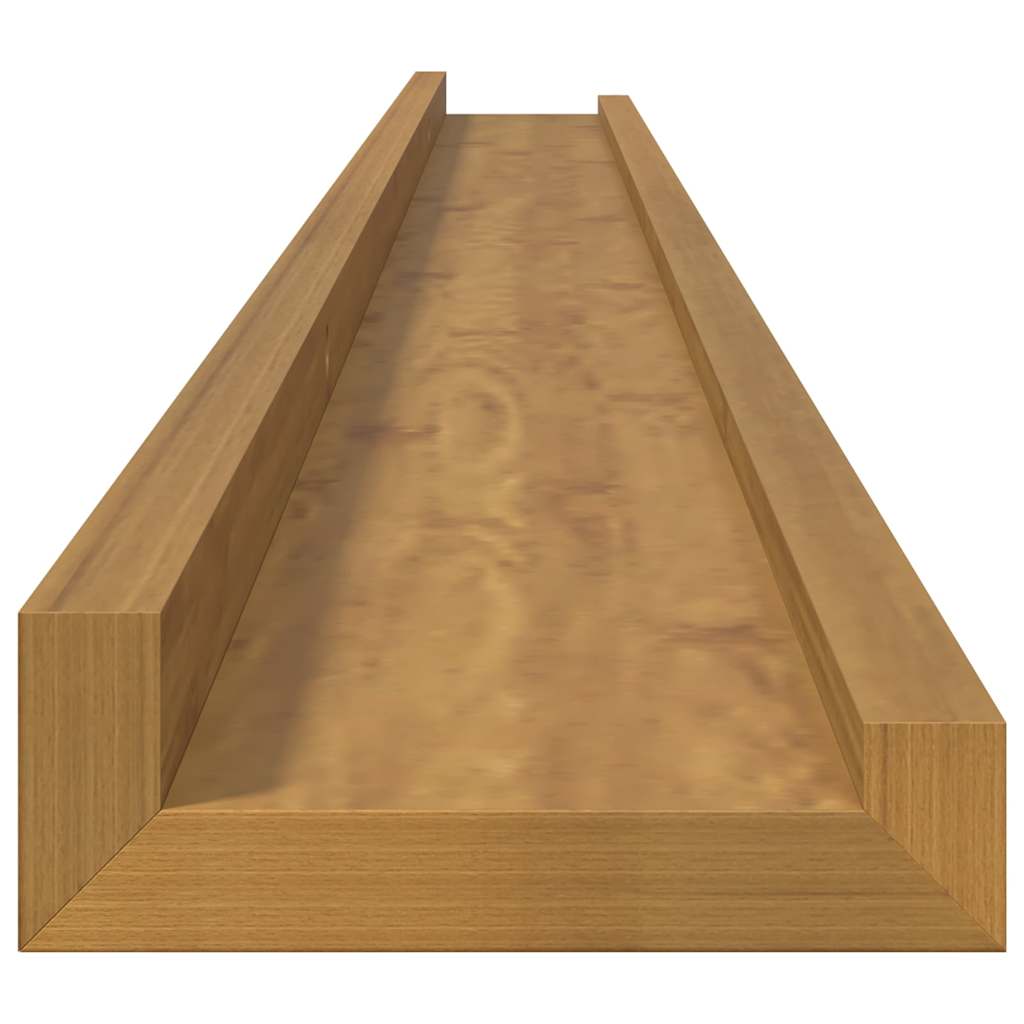 Vegghylle med hylle 4 pcs Beige 115 x 9 x 3 cm Konstruert tre