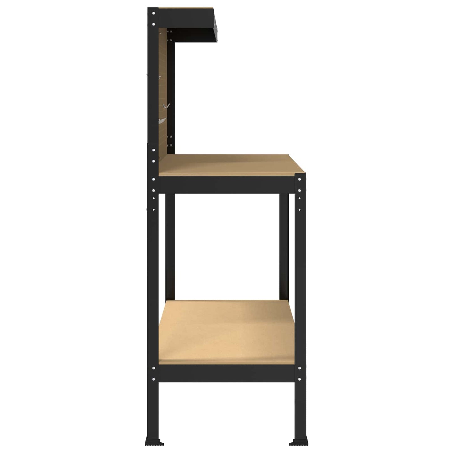 Arbeidsbenk Svart 114 x 54 x 145 cm Ingeniørtre og metall