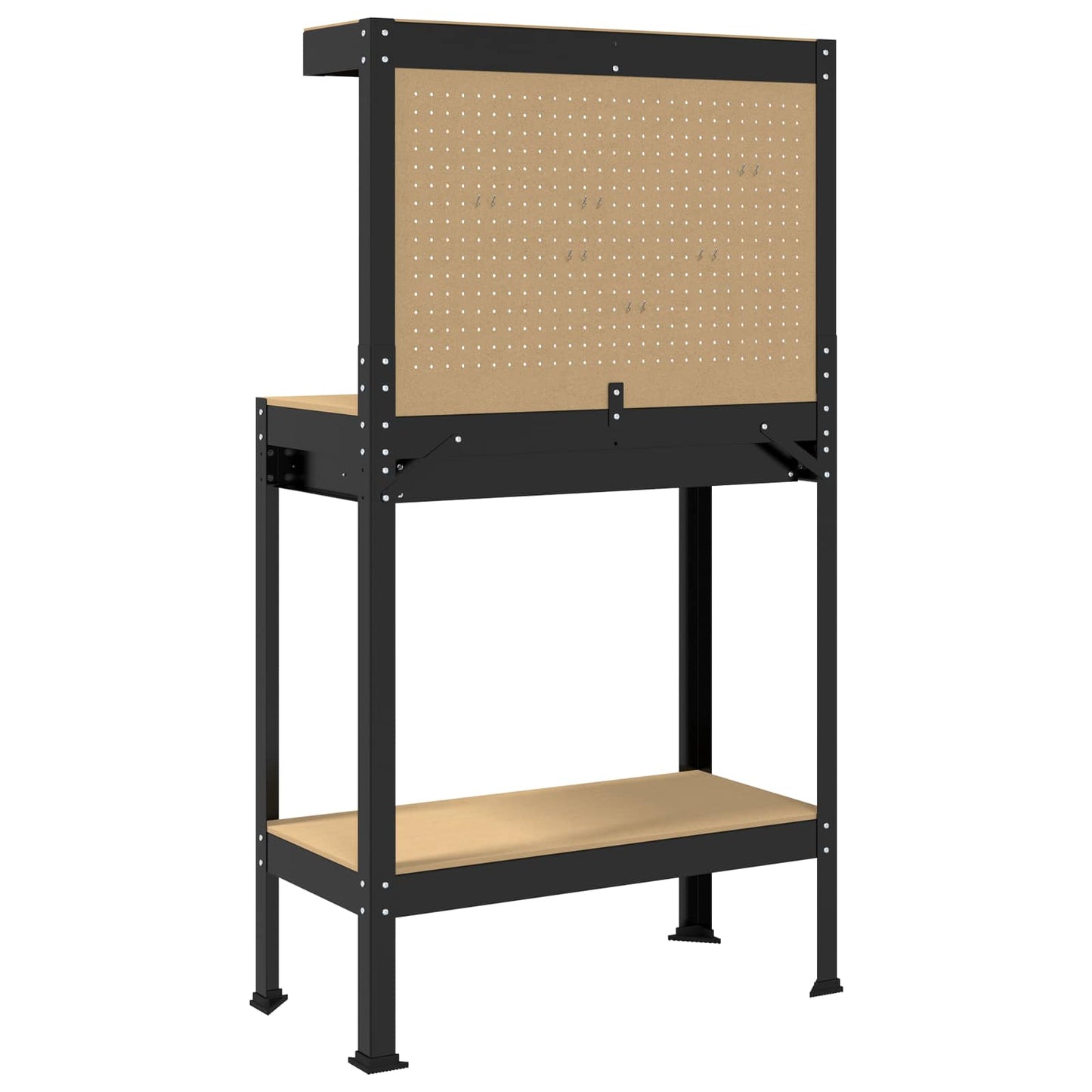 Arbeidsbenk Svart 81 x 41 x 145 cm Ingeniørtre og metall