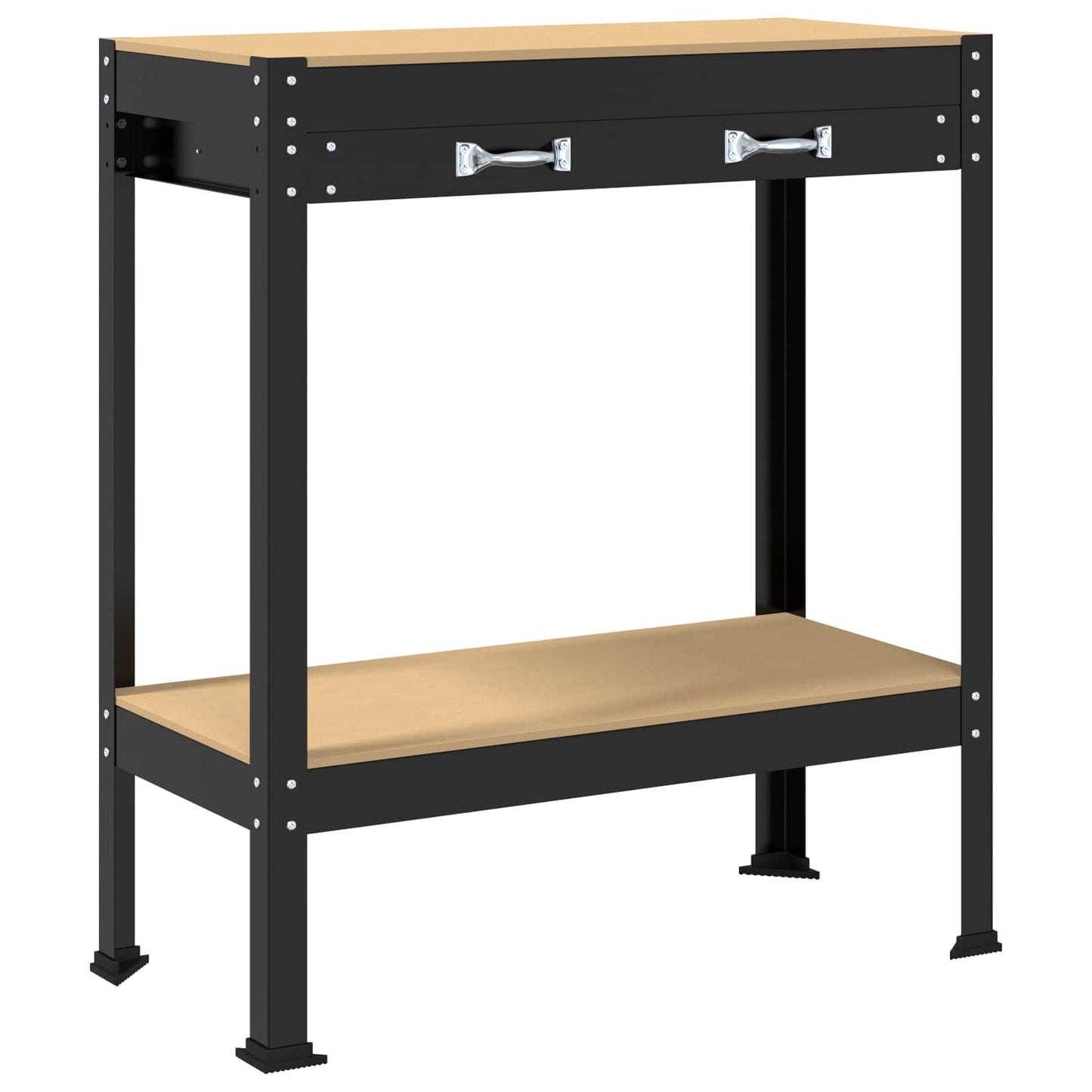 Arbeidsbenk Svart 80 x 40 x 91 cm Ingeniørtre og metall