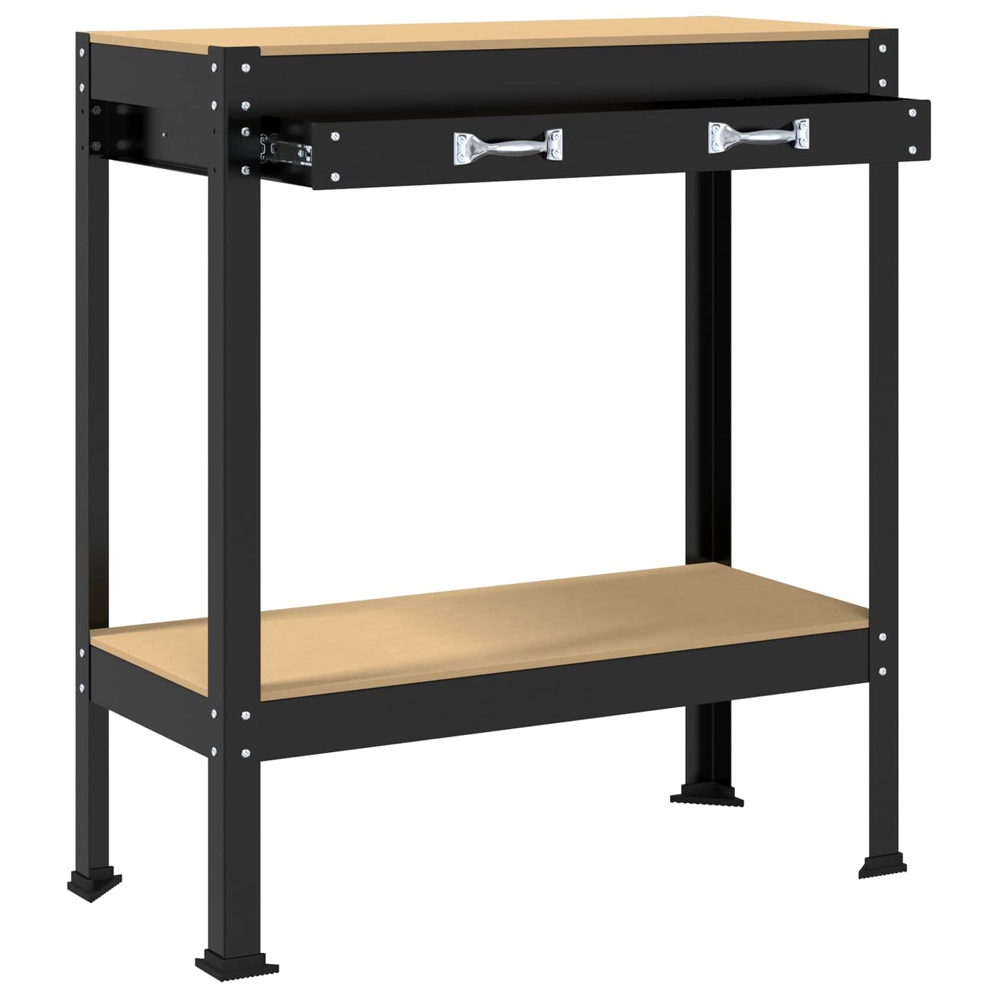 Arbeidsbenk Svart 80 x 40 x 91 cm Ingeniørtre og metall