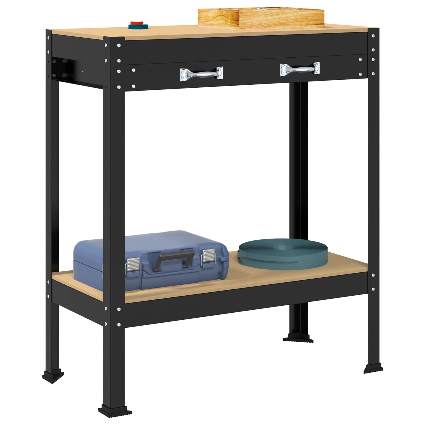 Arbeidsbenk Svart 80 x 40 x 91 cm Ingeniørtre og metall