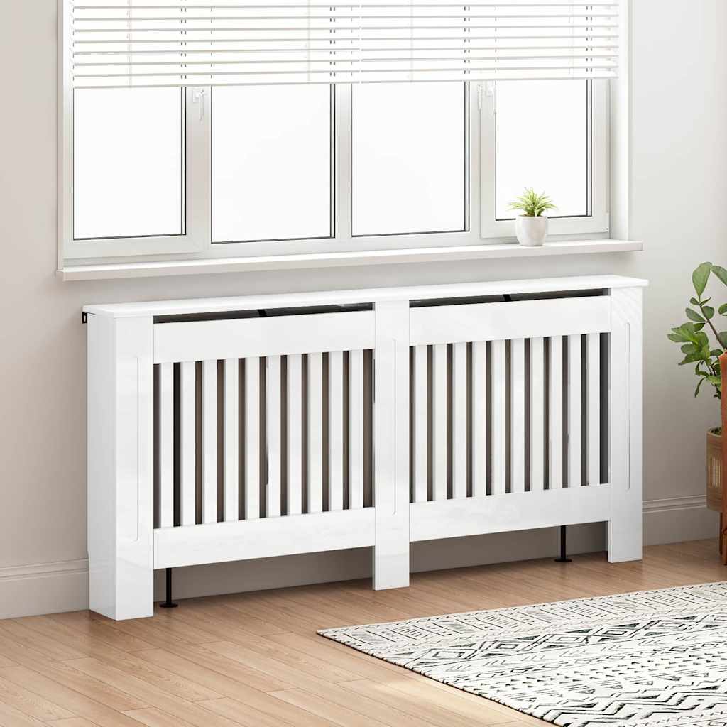 Radiator Deksel Høyglanset hvit 172 x 19 x 81,5 cm