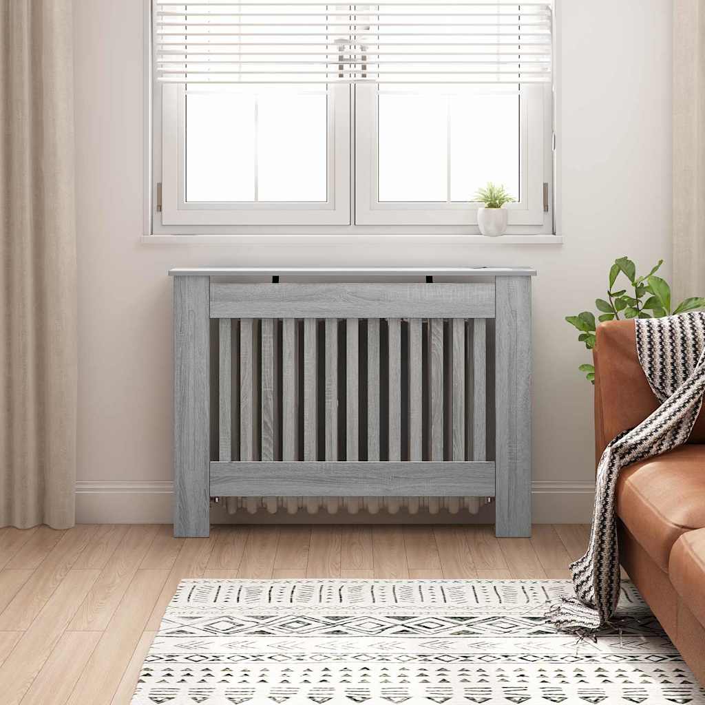 Radiator Deksel Grå Sonoma 112 x 19 x 81,5 cm Konstruert tre