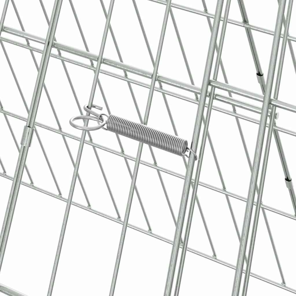 Kaninbur sølv 650 x 55 x 55 cm Galvanisert Stål