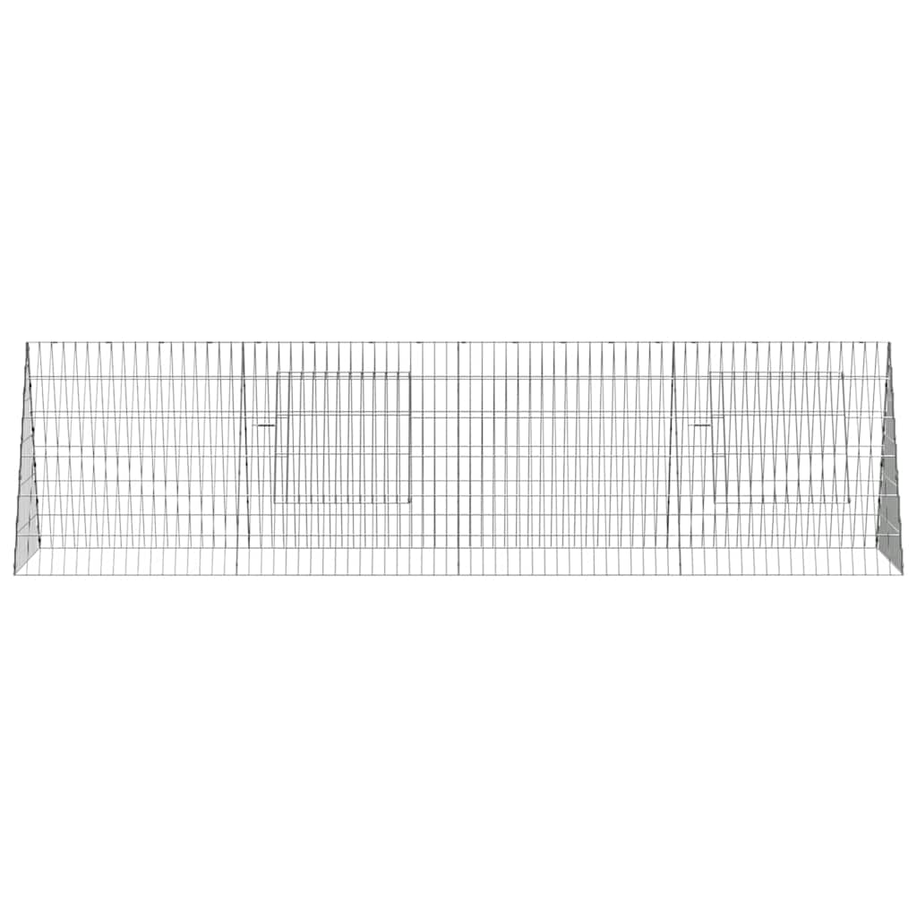 Kaninbur sølv 215 x 55 x 55 cm Galvanisert Stål