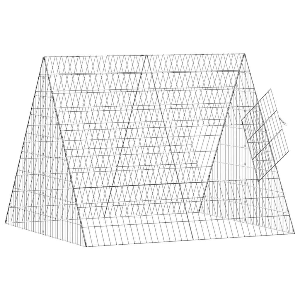 Kaninbur sølv 110 x 100 x 85 cm Galvanisert Stål
