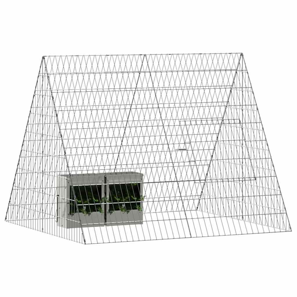 Kaninbur sølv 110 x 100 x 85 cm Galvanisert Stål
