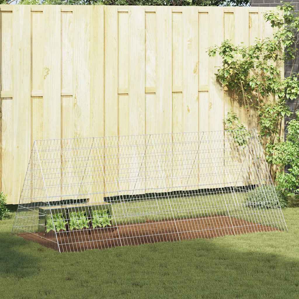 Kaninbur sølv 215 x 100 x 85 cm Galvanisert Stål