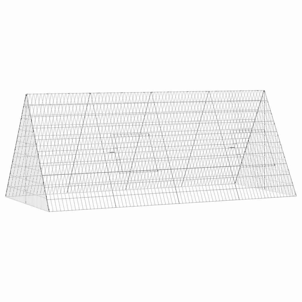 Kaninbur sølv 215 x 100 x 85 cm Galvanisert Stål