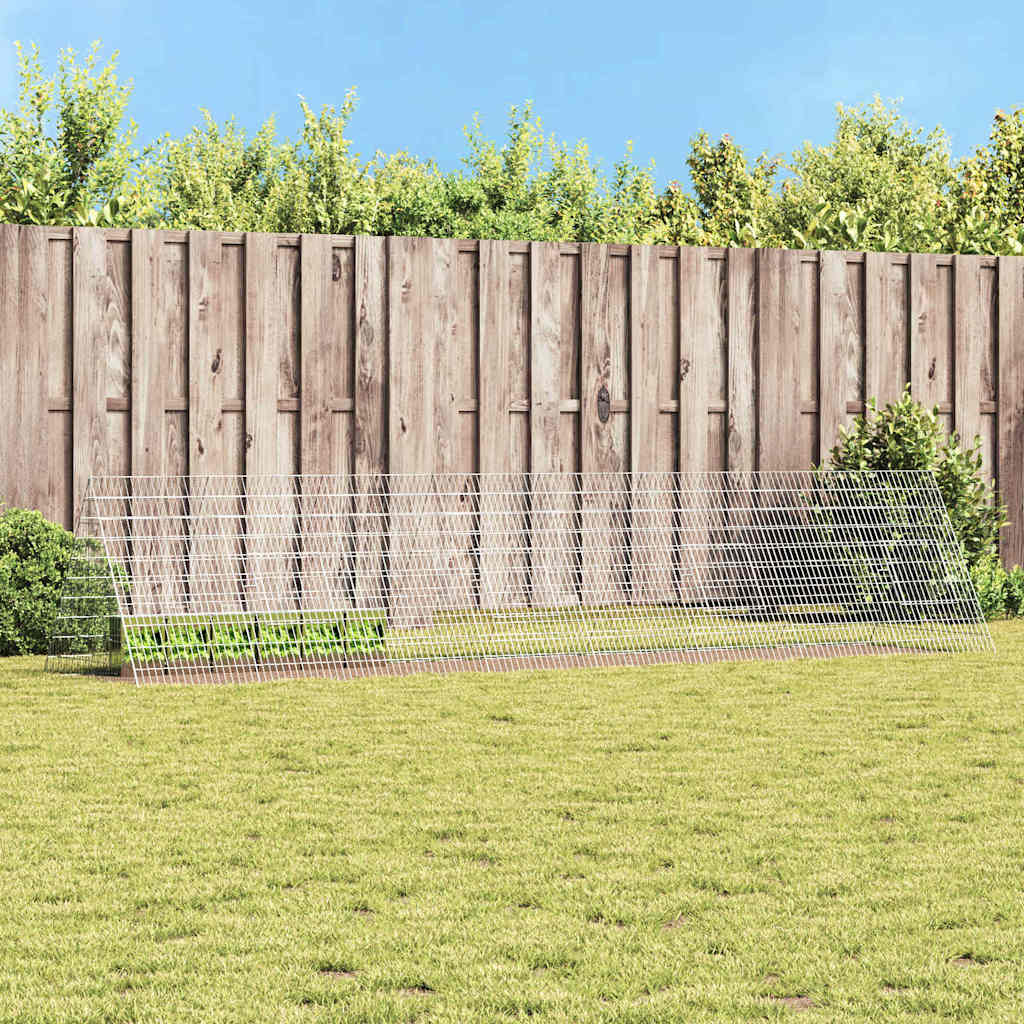 Kaninbur sølv 430 x 100 x 85 cm Galvanisert Stål