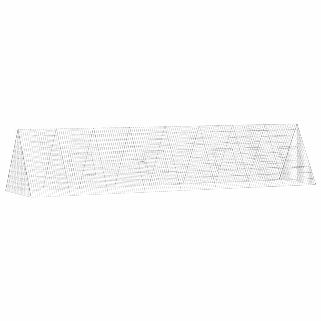 Kaninbur sølv 430 x 100 x 85 cm Galvanisert Stål