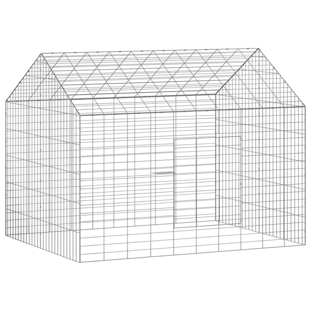 Kaninbur sølv 100 x 78 x 78 cm Galvanisert Stål