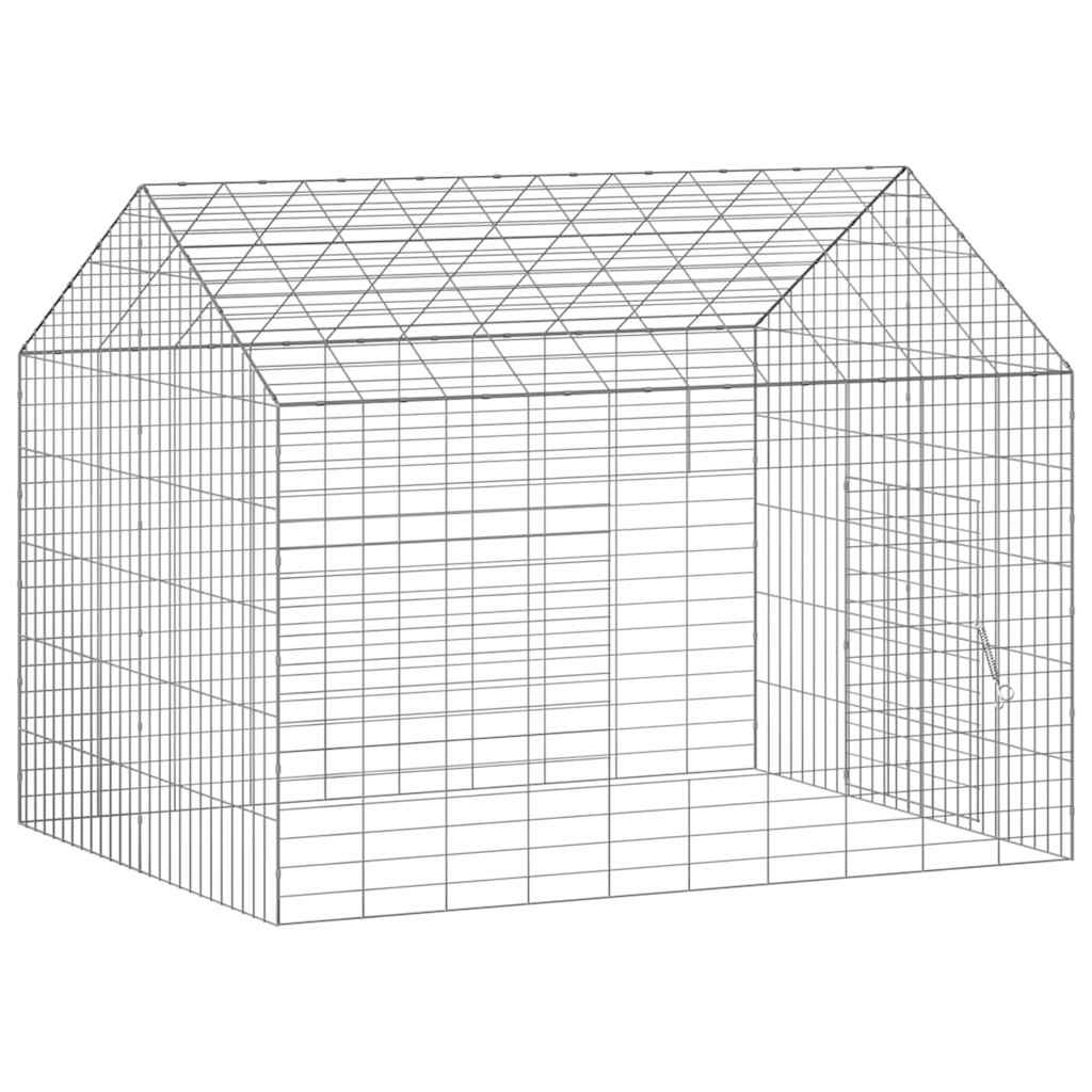 Kaninbur sølv 100 x 78 x 78 cm Galvanisert Stål