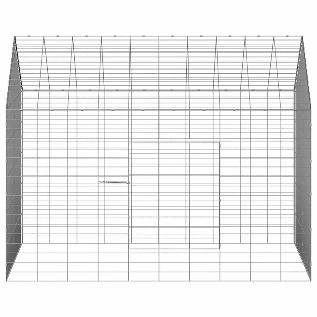 Kaninbur sølv 100 x 78 x 78 cm Galvanisert Stål