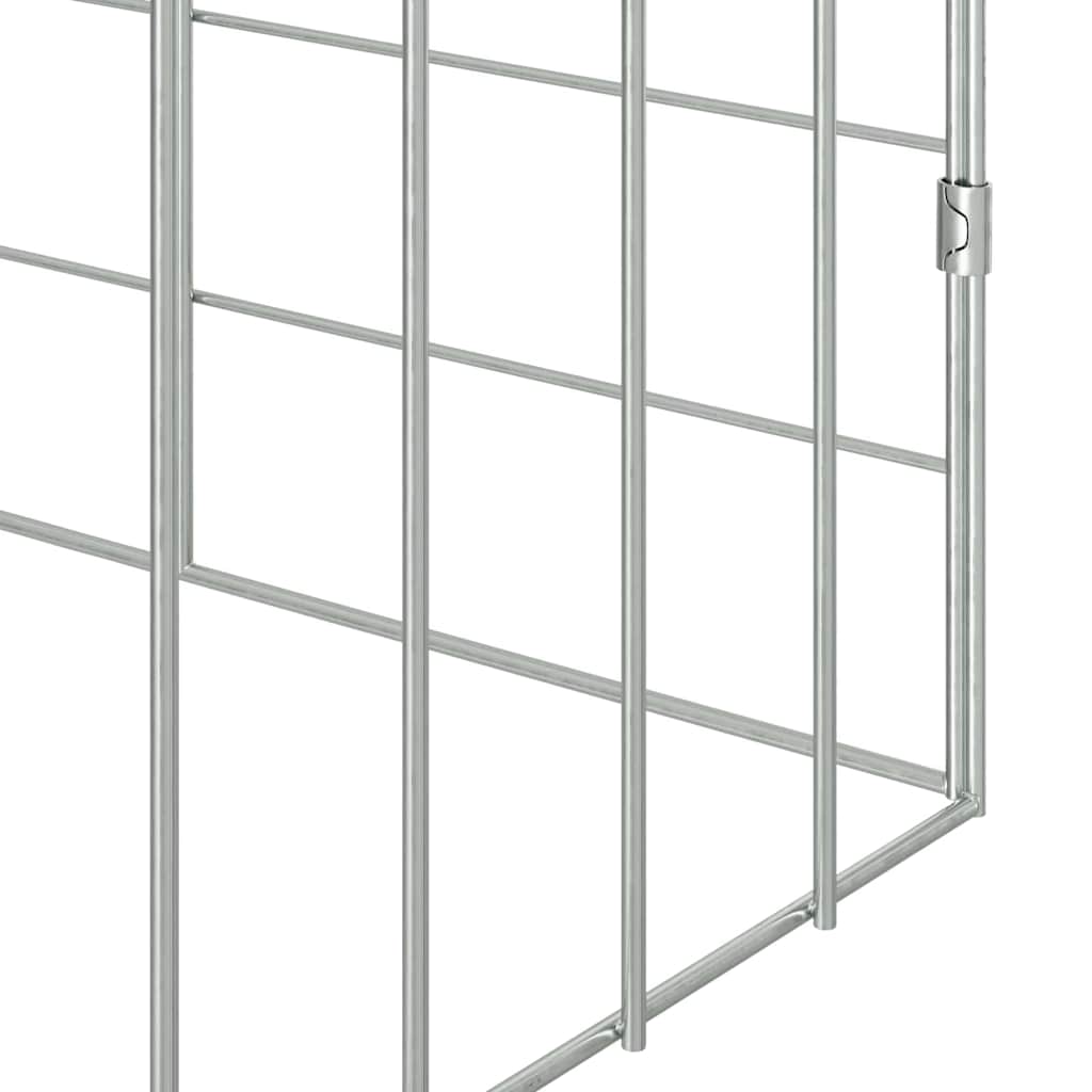 Kaninbur sølv 200 x 78 x 78 cm Galvanisert Stål