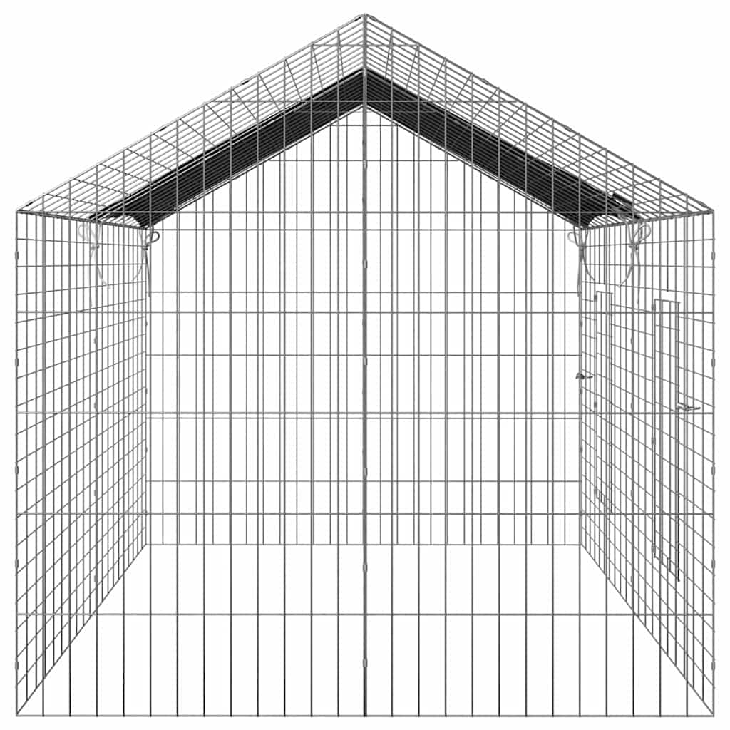 Kaninbur sølv 200 x 78 x 78 cm Galvanisert Stål
