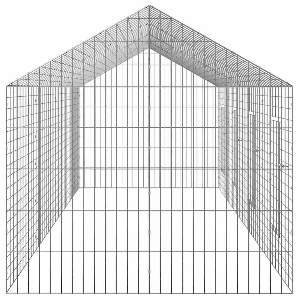 Kaninbur sølv 400 x 78 x 78 cm Galvanisert Stål