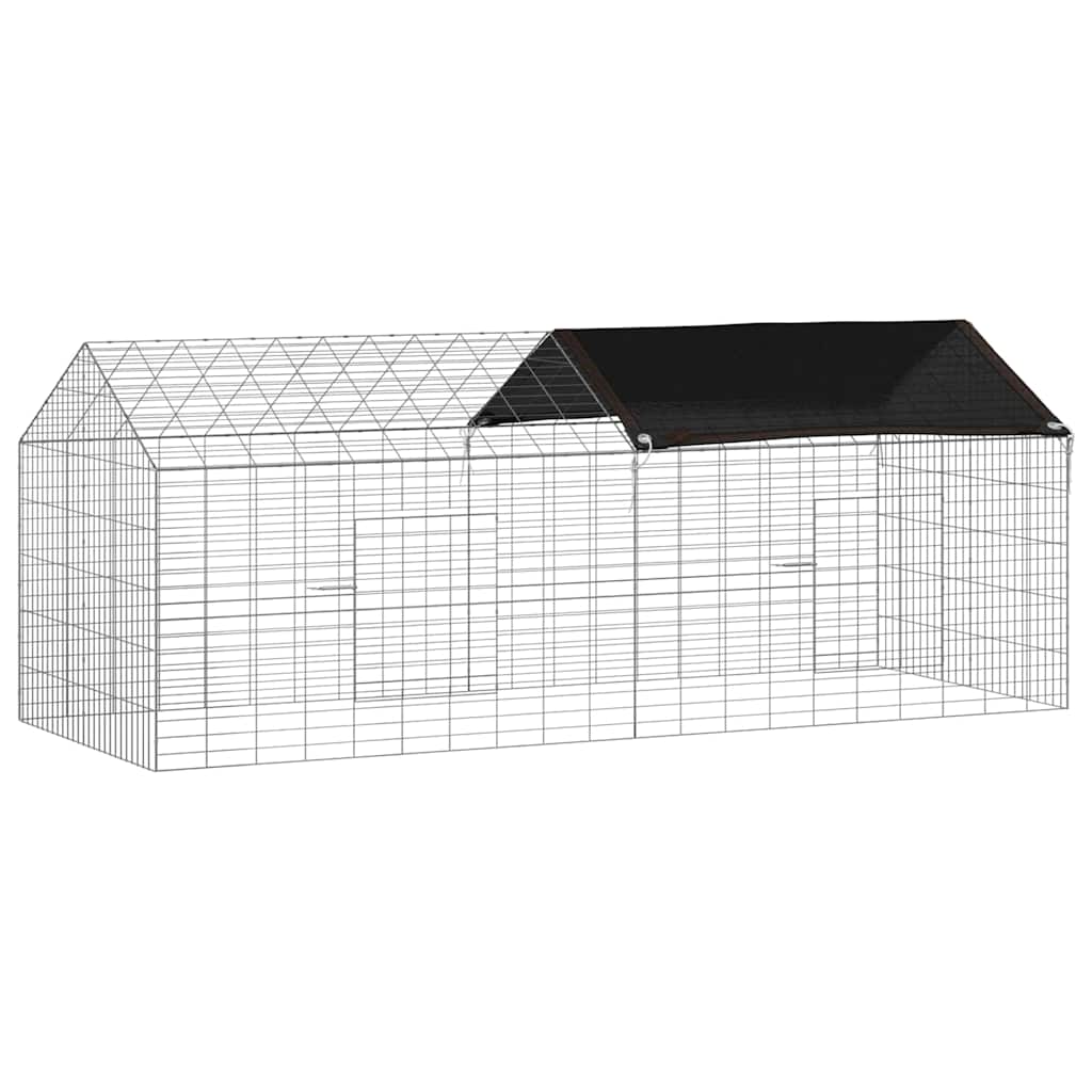 Kaninbur sølv 200 x 78 x 78 cm Galvanisert Stål