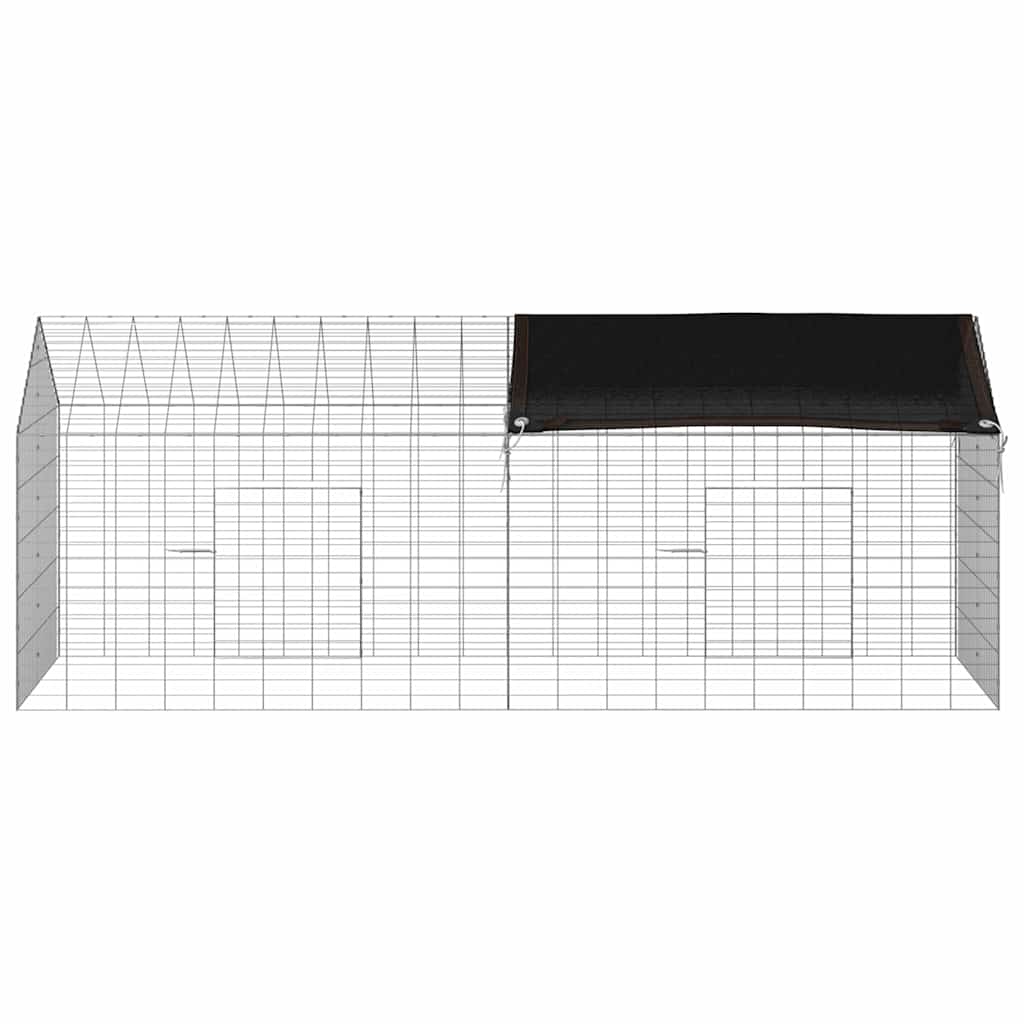 Kaninbur sølv 200 x 78 x 78 cm Galvanisert Stål