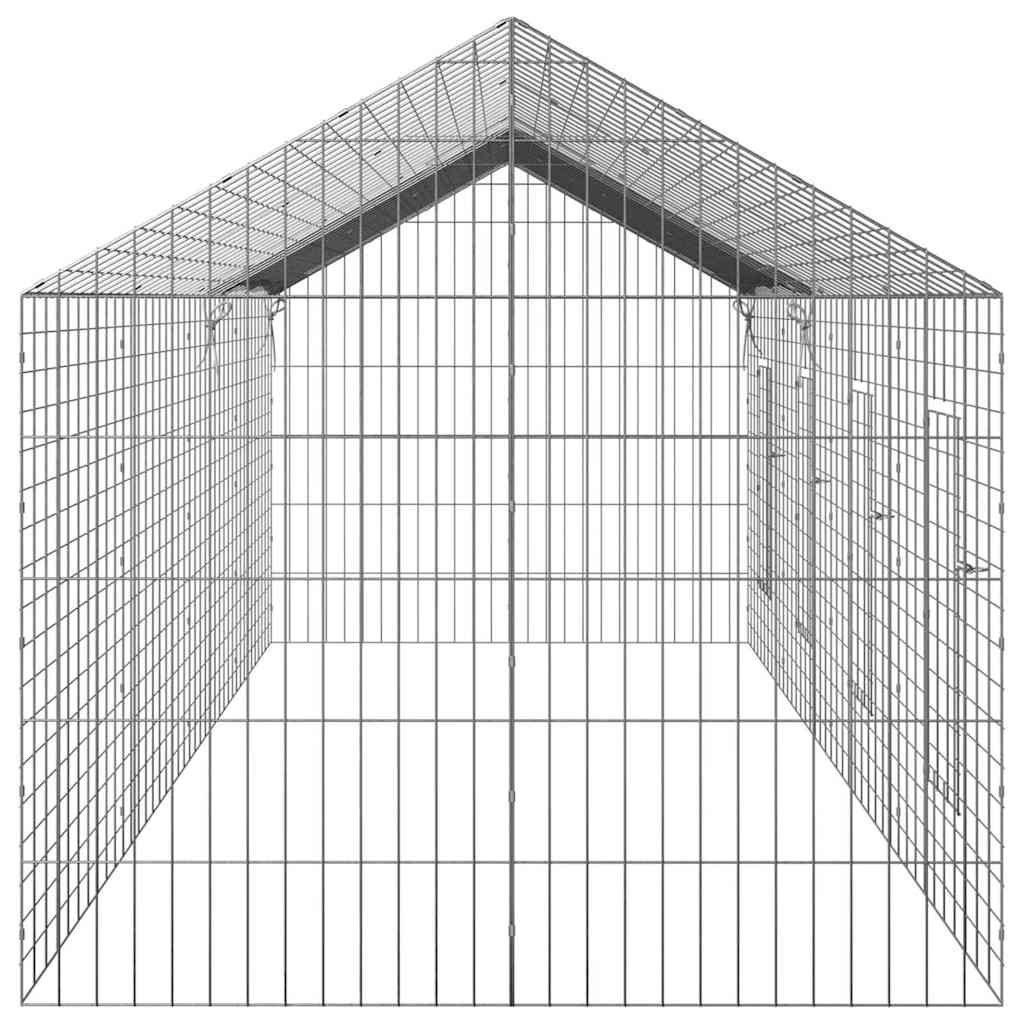 Kaninbur sølv 400 x 78 x 78 cm Galvanisert Stål