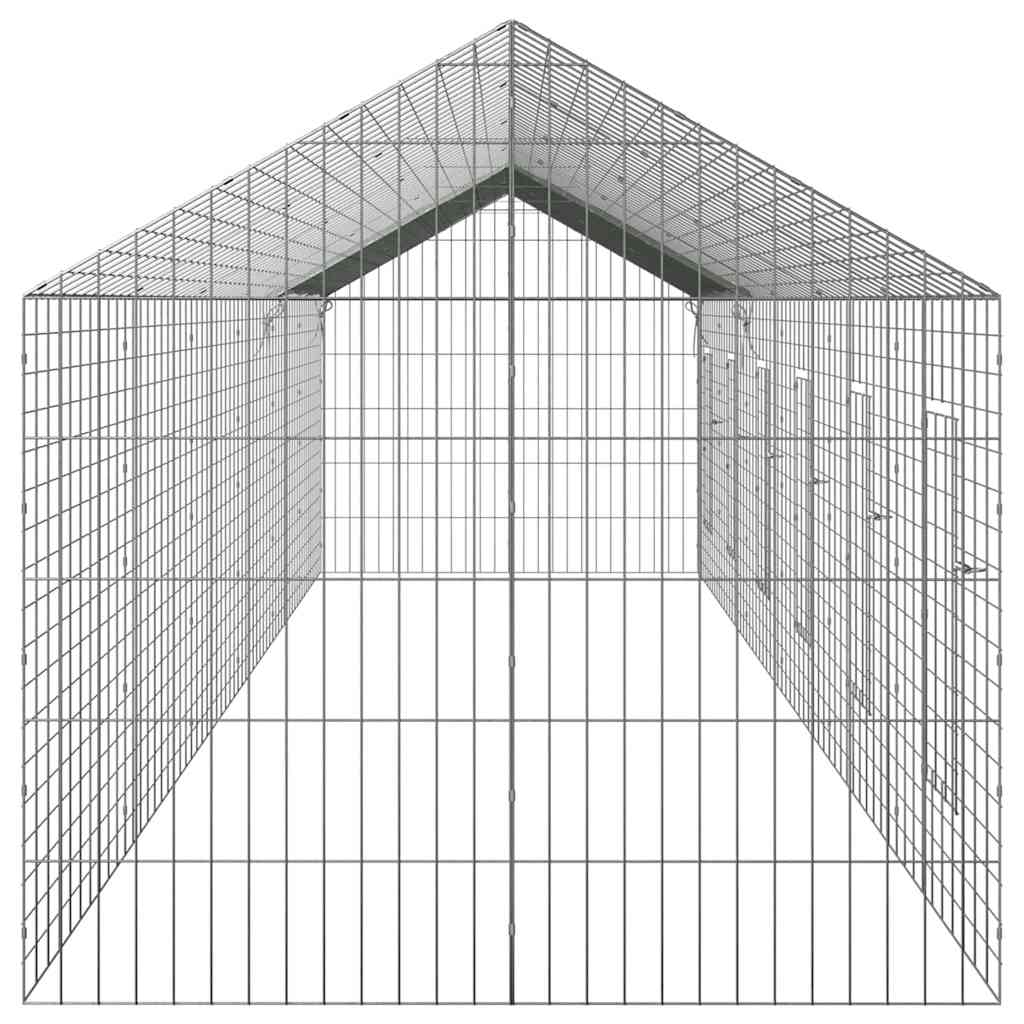 Kaninbur sølv 600 x 78 x 78 cm Galvanisert Stål