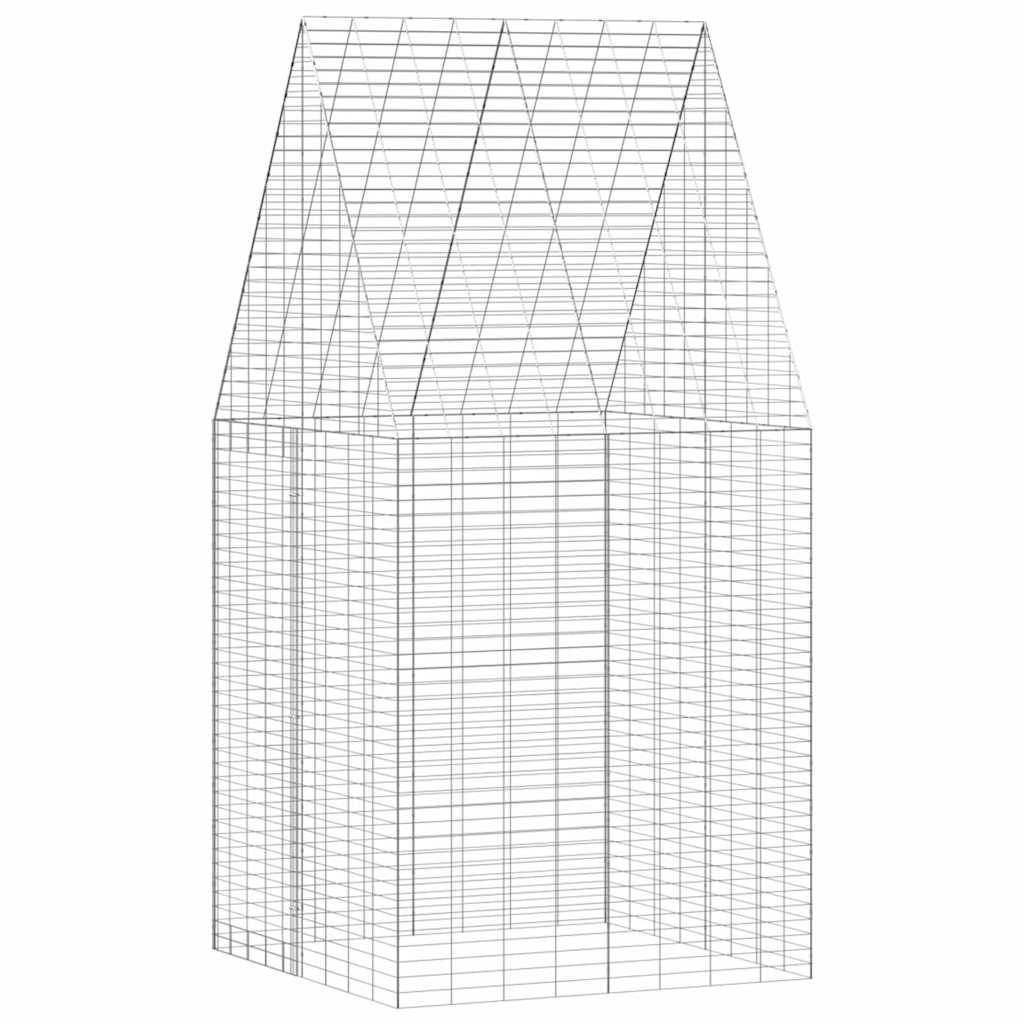 Kaninbur sølv 100 x 100 x 210 cm Galvanisert Stål