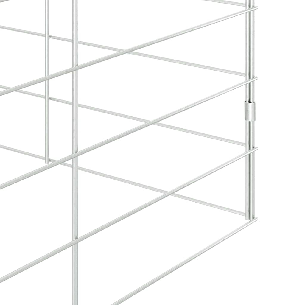 Kaninbur Sølv 200 x 100 x 210 cm Galvanisert stål