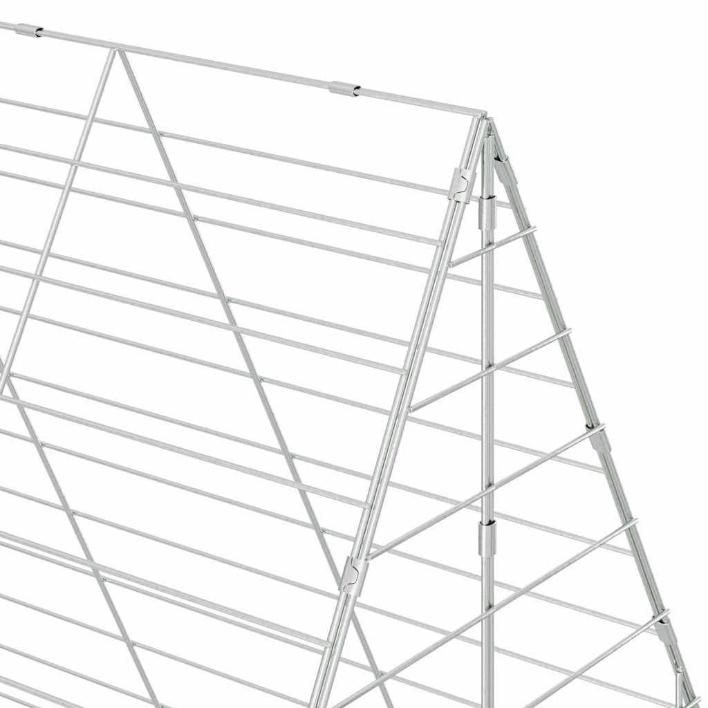 Kaninbur Sølv 200 x 100 x 210 cm Galvanisert stål