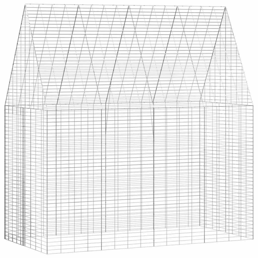Kaninbur Sølv 200 x 100 x 210 cm Galvanisert stål